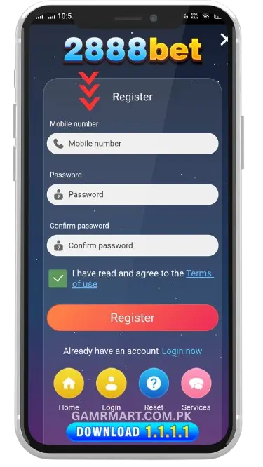Register and Login with 2888Bet Game