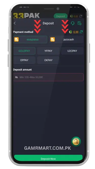 Deposit and Withdrawal Methods
