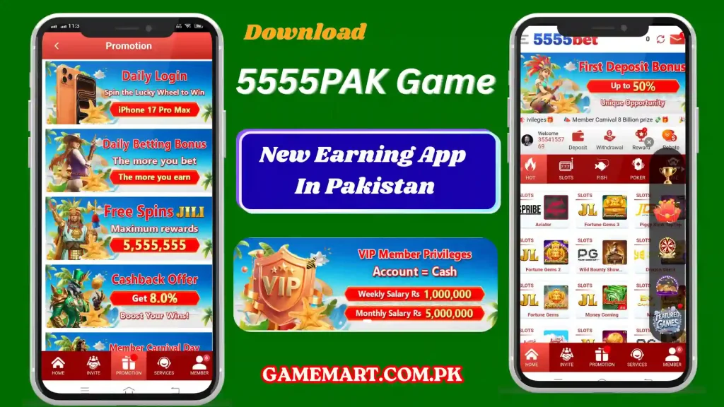 5555Pak Game Real Earning APK Download for Android Pakistan