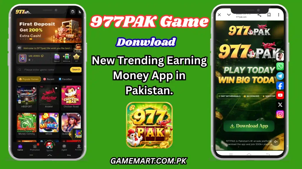 977PAK Game APK Download New Trending Earning App In Pakistan