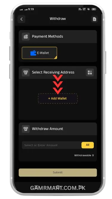 Withdraw Earning Guide