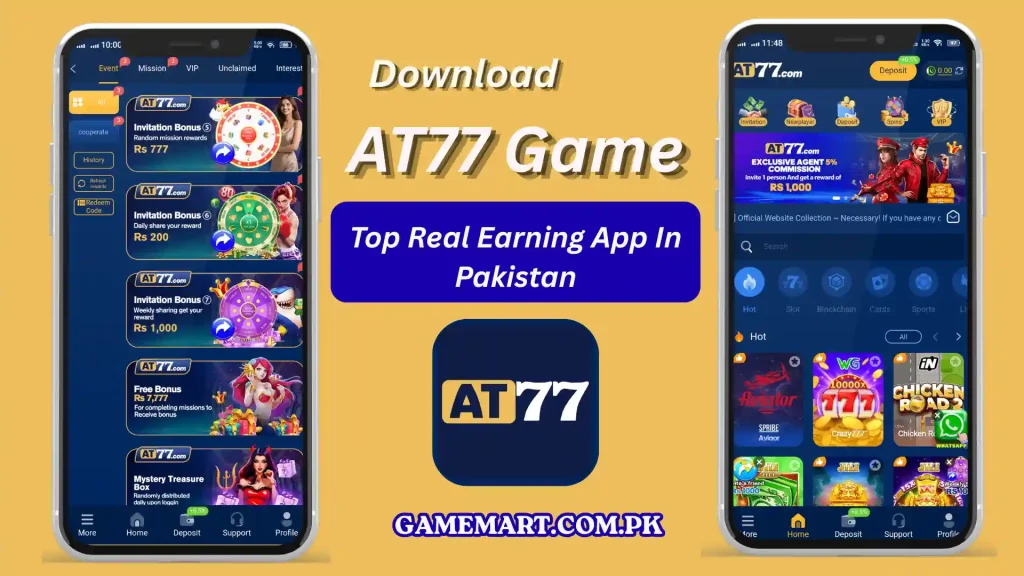 AT77 Game APK Download 2026 Top Earning App in Pakistan