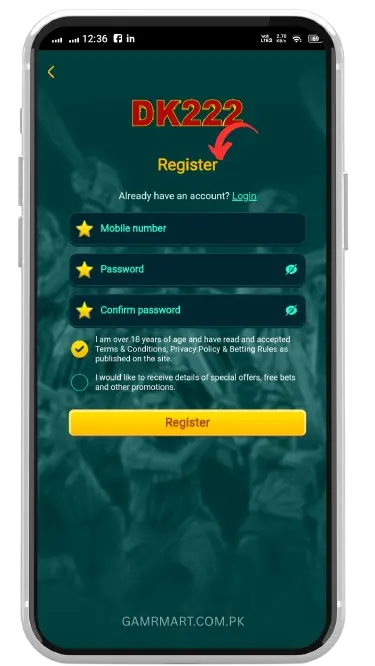 DK222 APK Game Registration Guidelines