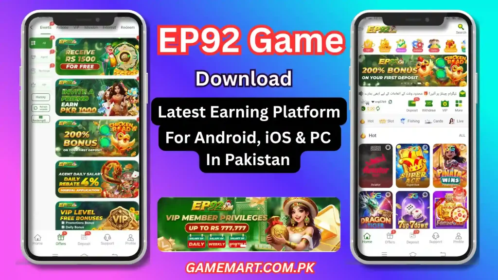 EP92 Game APK Download (New Earning Platform) In Pakistan