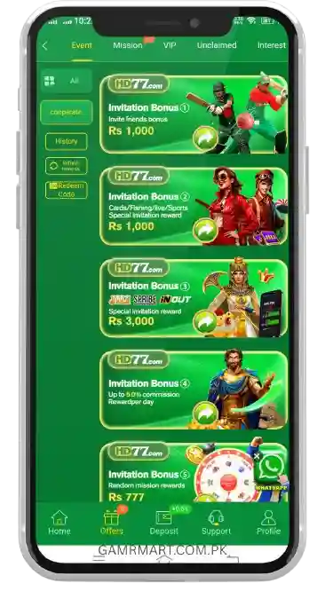 HD77 Game Download Earn Money in Pakistan 2026 4 Daily Bonuses and Rewards