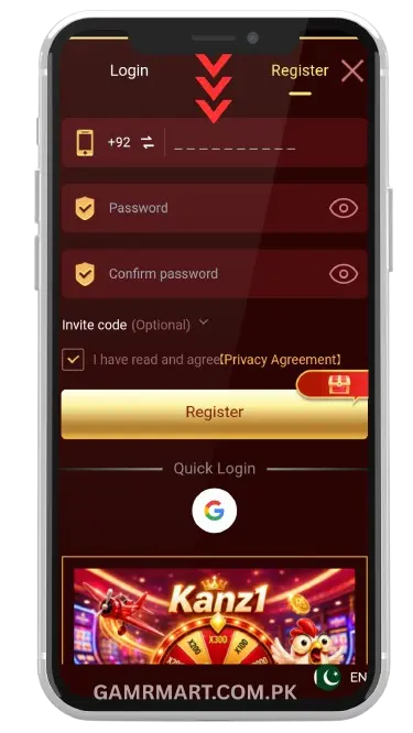 Kanz1 Game Download APK 2026 for Android in Pakistan 6 Register and Login Guide