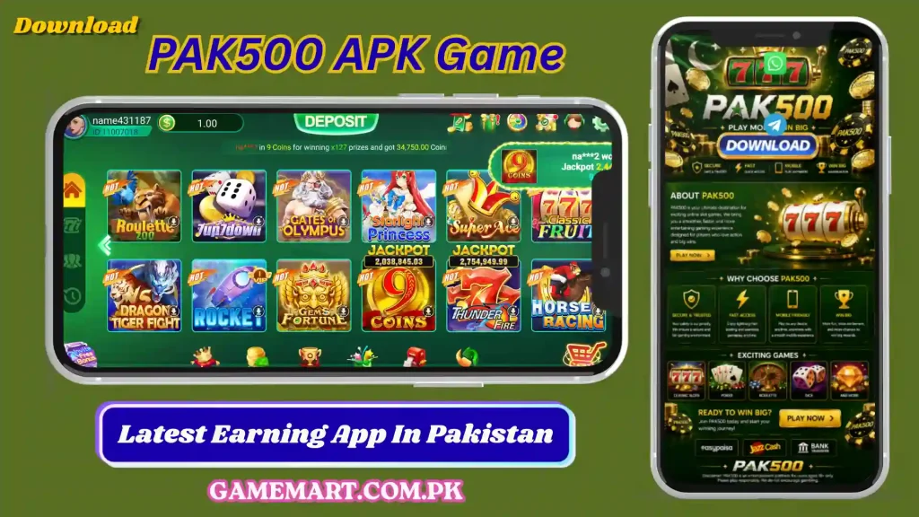 PAK500 Game APK v4.3.6 Download New Earning Platform in Pakistan