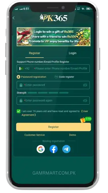 How to Register and Login on PKR365 App?
