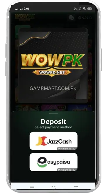 How to Deposit Money in Wow PK Game APK?
