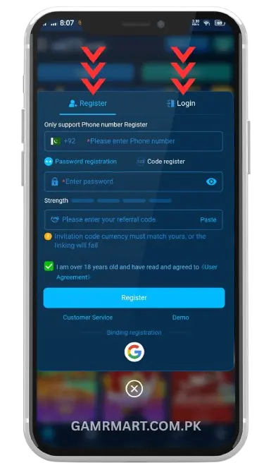 Register and Login Process in ZK77 Game